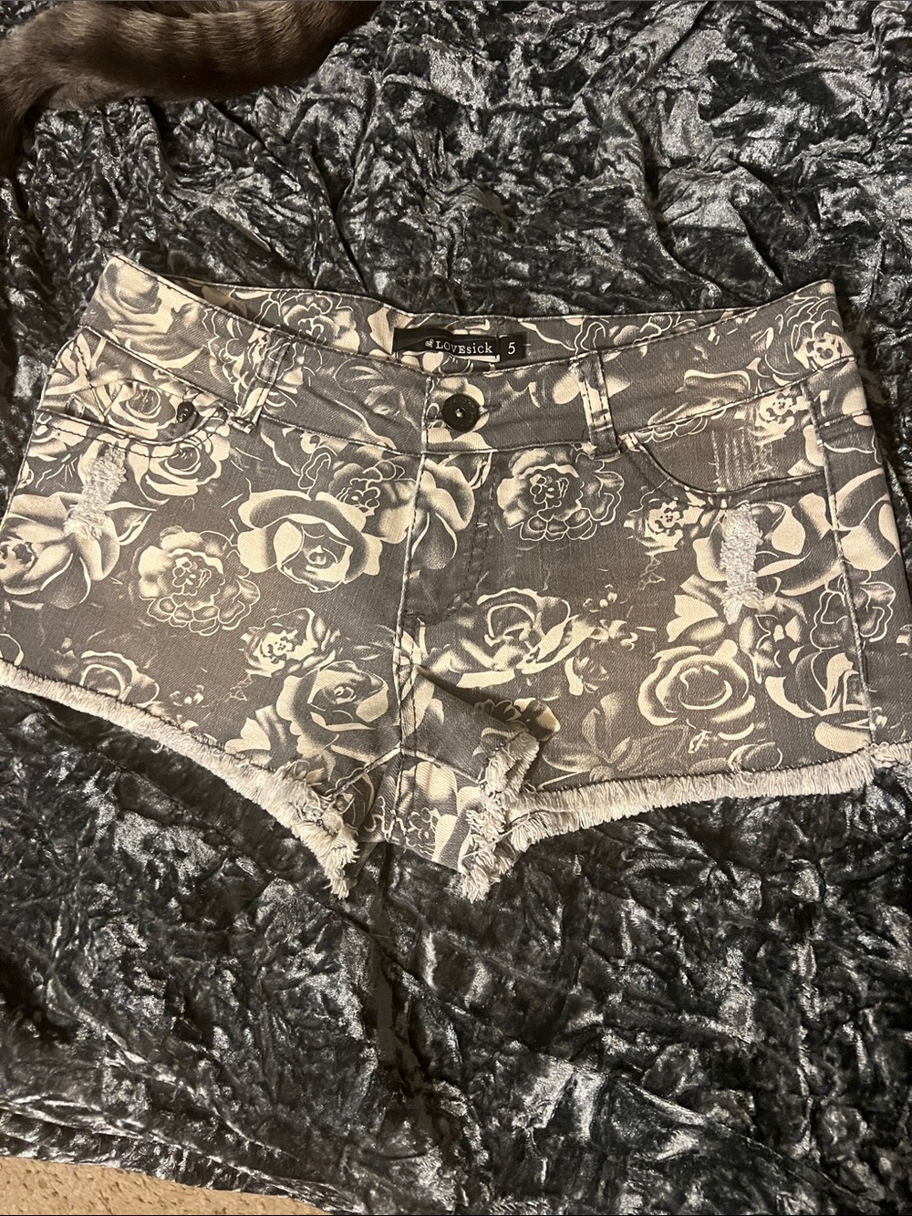 Lovesick Distressed Shorts - Size 5